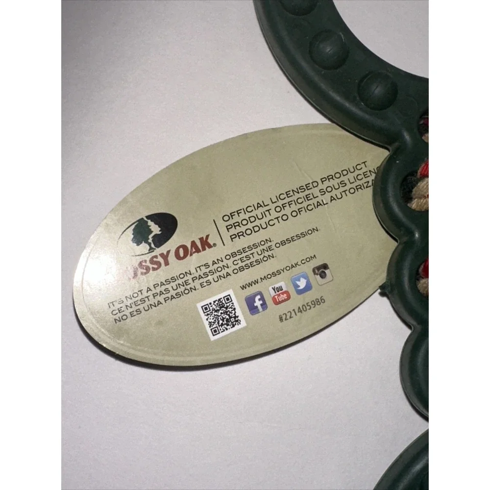 Mossy Oak Forever Pals Dog Rope Tug Toy Double‎ Ring Rubber Green Multi NWT